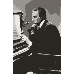 Rachmaninoff in 1900s (autotrace)